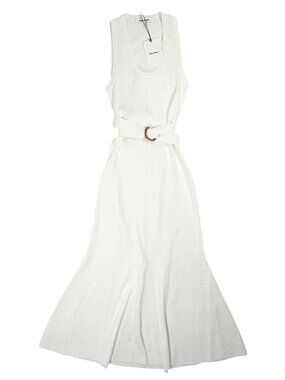 Wales Bonner Dusk Knit Dress in White